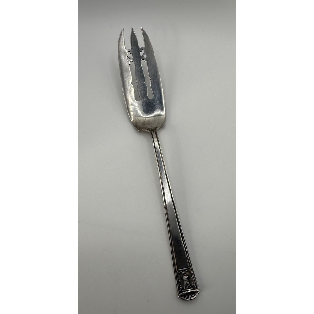 Antique Holmes & Edwards CENTURY 1923 Silverplate Cold Meat Serving Fork Pierced